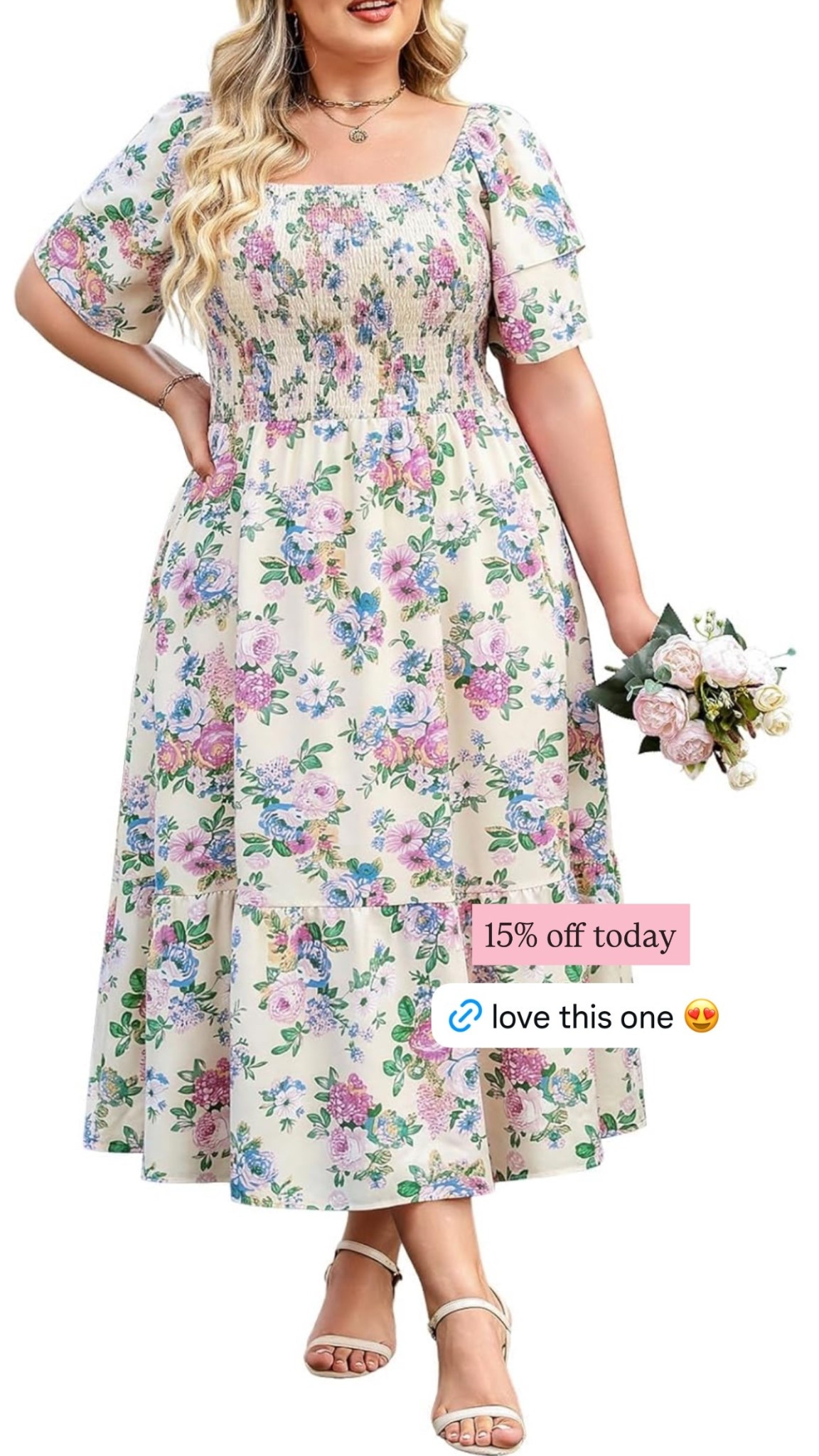 Love this dress + it is 15% off today!!!

#LTKootd #LTKSaleAlert #LTKPlusSize