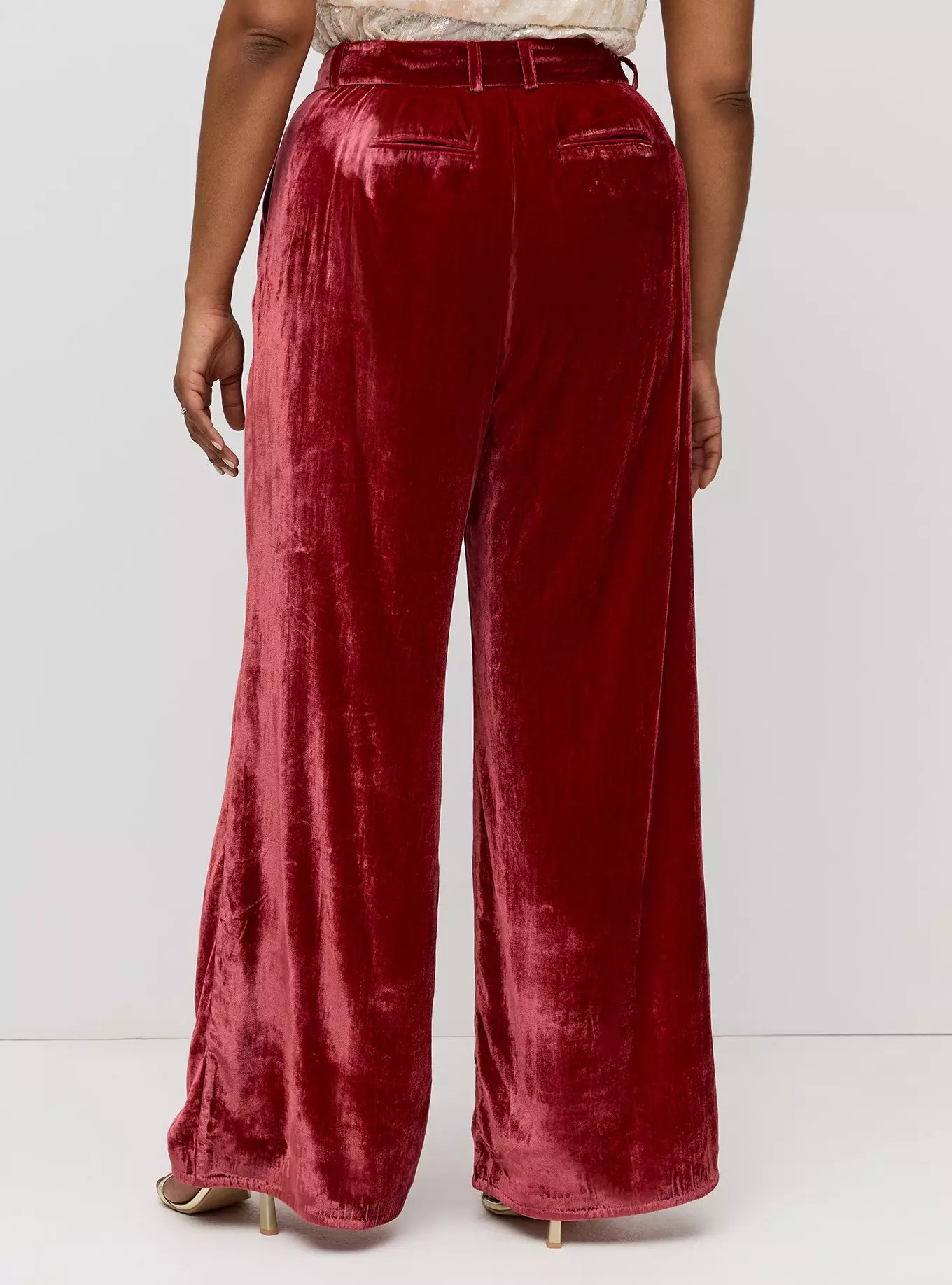 Studio Velvet Relaxed Wide Leg Trouser | Torrid (US & Canada)