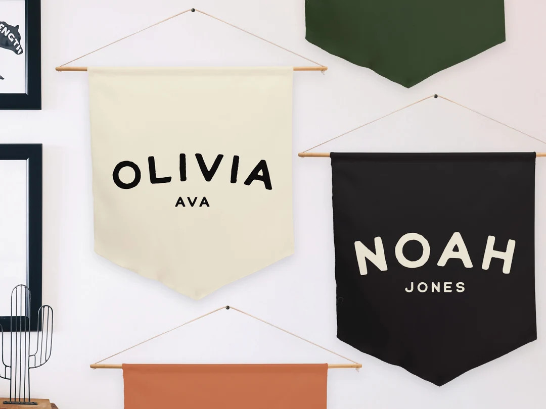 Custom Name Banner  Custom Pennant  Personalized Name Wall - Etsy | Etsy (US)