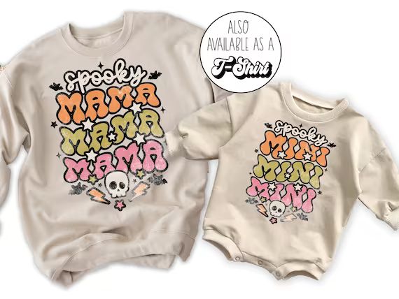 Matching Mom Kids Halloween Sweatshirts Mommy and Me Halloween - Etsy Canada | Etsy (CAD)