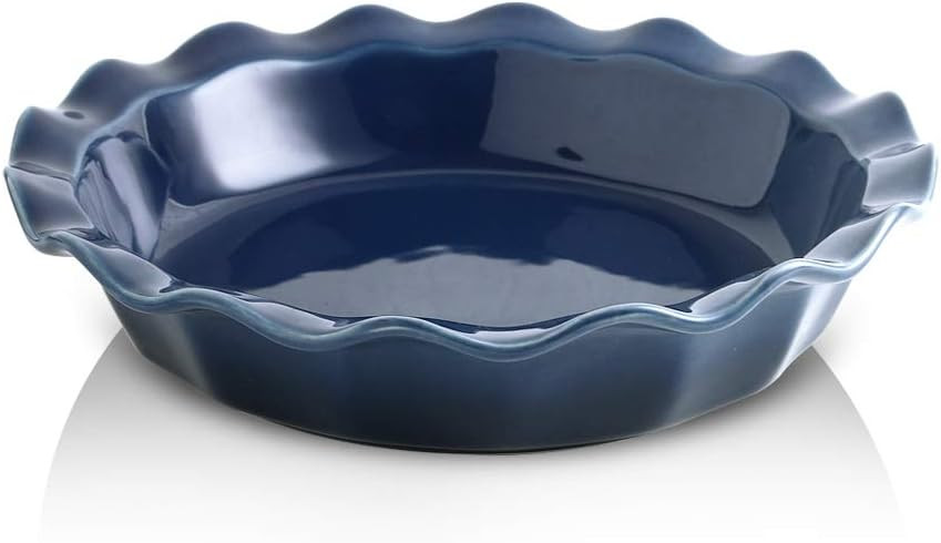 KOOV Ceramic Pie Dish, 9 Inches Pie Pan, Pie Plate for Dessert Kitchen, Round Ceramic Baking Dish... | Amazon (US)