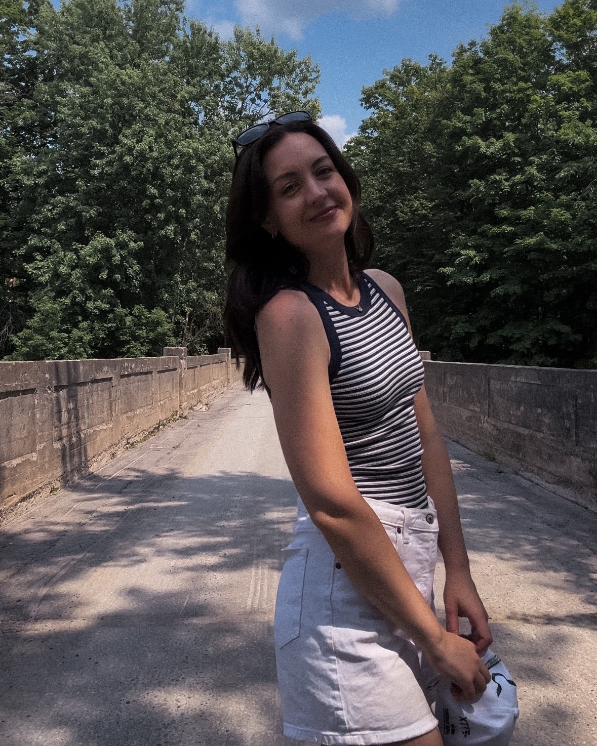 Summer outfits🤍

White denim shorts blue striped tank top casual inspo cottage Pinterest girl aesthetic 

#LTKtravel #LTKsummer #LTKcanada