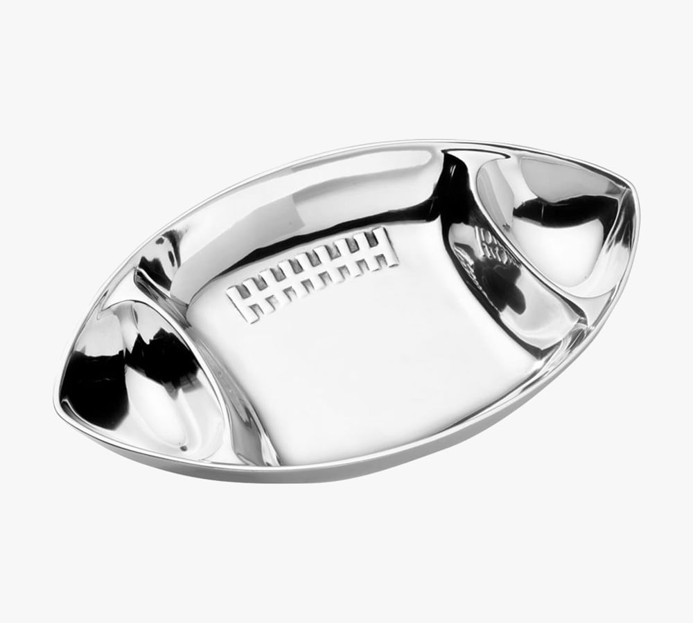 Cast Aluminum Football Chip and Dip Serving Tray | Pottery Barn (US)