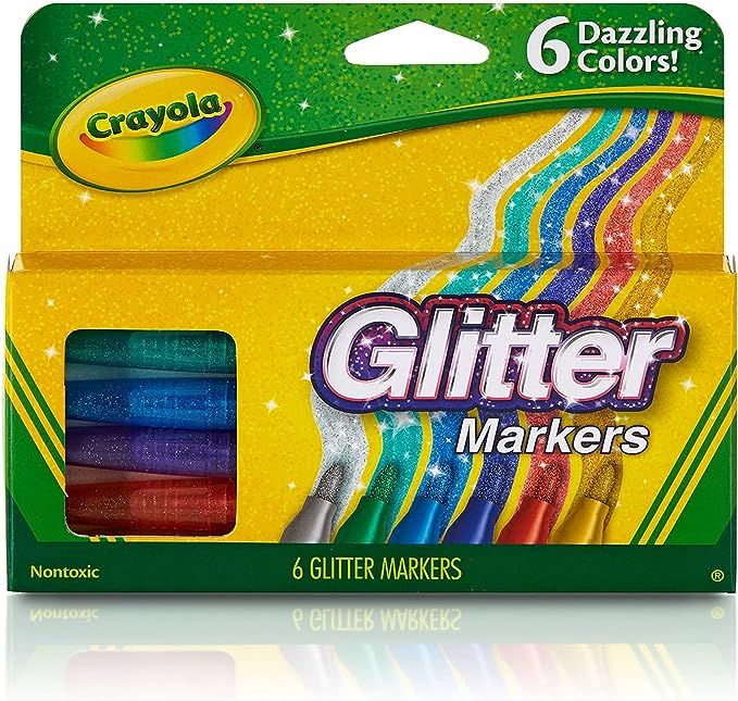 Crayola Glitter Markers, Sparkle Markers, Unique Arts and Crafts Supplies, Assorted Colors, Gift ... | Amazon (US)