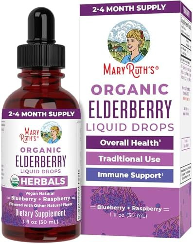 MaryRuth Organics Elderberry Syrup | USDA Organic | Sugar Free Immune Support Supplement for Adul... | Amazon (US)