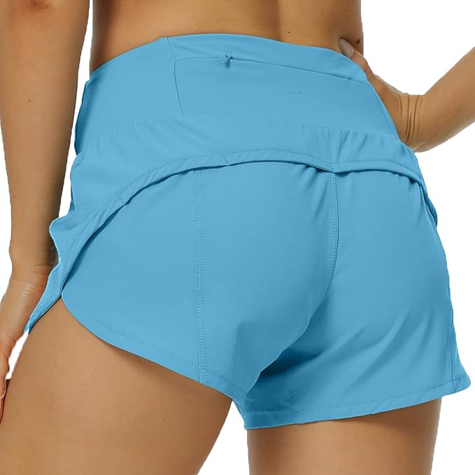Rrosseyz Running Shorts for Women with Liner High Waisted Womens Athletic Shorts with Zip Pocket ... | Amazon (US)