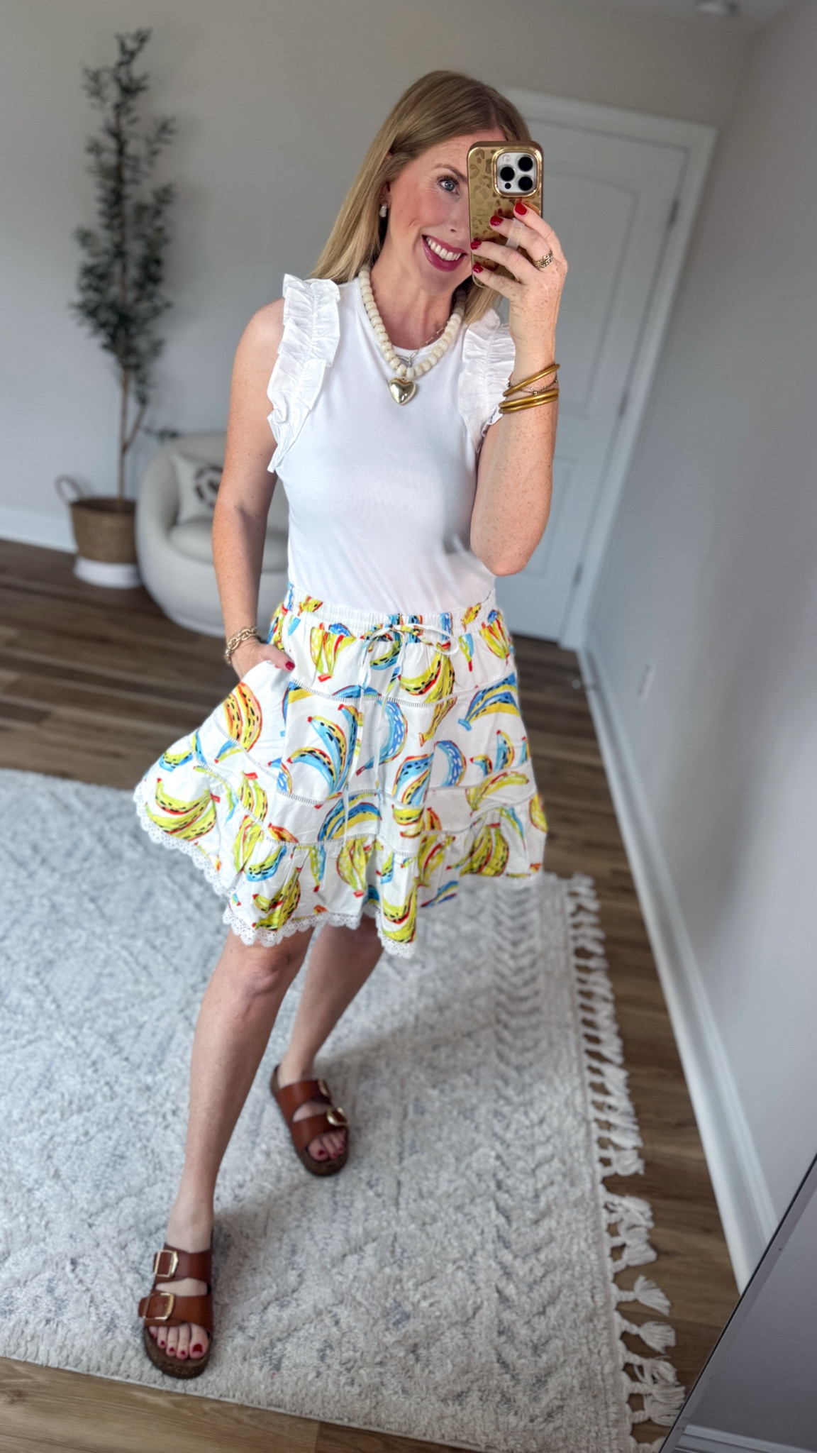 Daily try on, Walmart outfit, Walmart fashion, Walmart try on, free assembly, banana mini skirt

#LTKootd #LTKmomlife