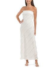 Strapless Ruffled Midi Dress | TJ Maxx