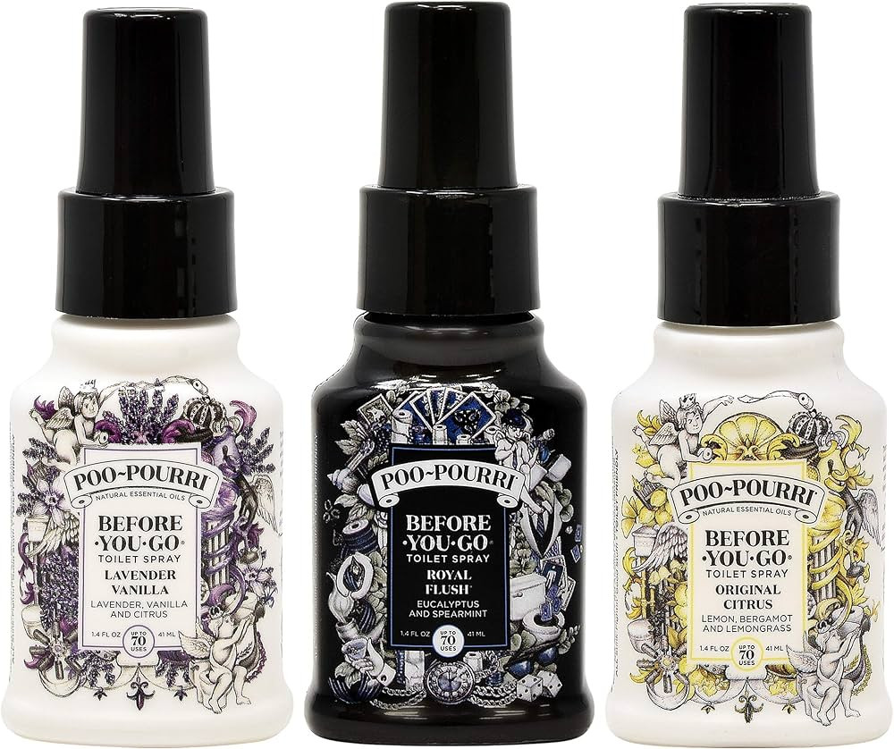 Poo-Pourri Original Citrus, Lavender Vanilla and Royal Flush 1.4 Ounce Bottles | Amazon (US)