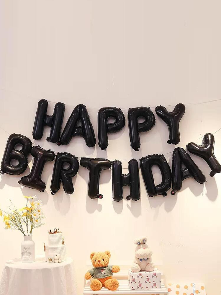 13pcs Letter Design Decorative Balloon, Back To School Valentine Day | SHEIN