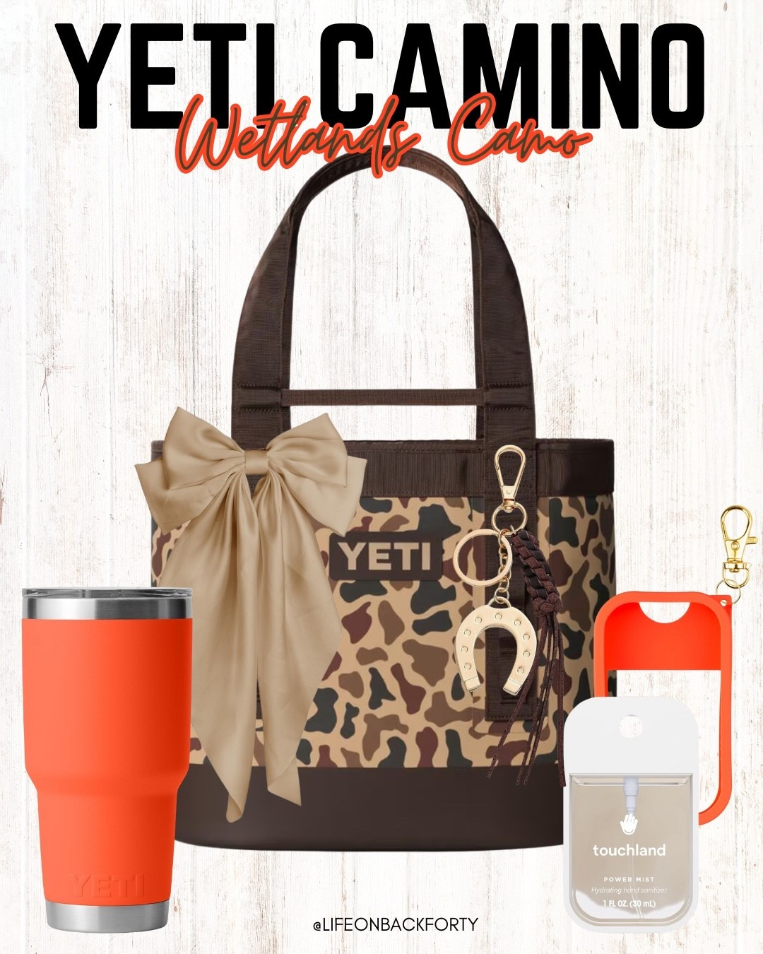 Yeti Camino Wetlands Camo Accessories - Hunters Orange/Tan Edition

#LTKStyleTip #LTKFamily #LTKTravel