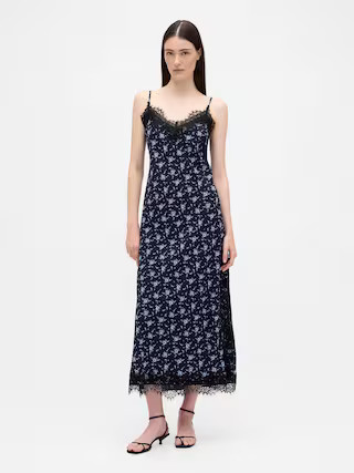 Lace-Trim Maxi Slip Dress | Gap (CA)