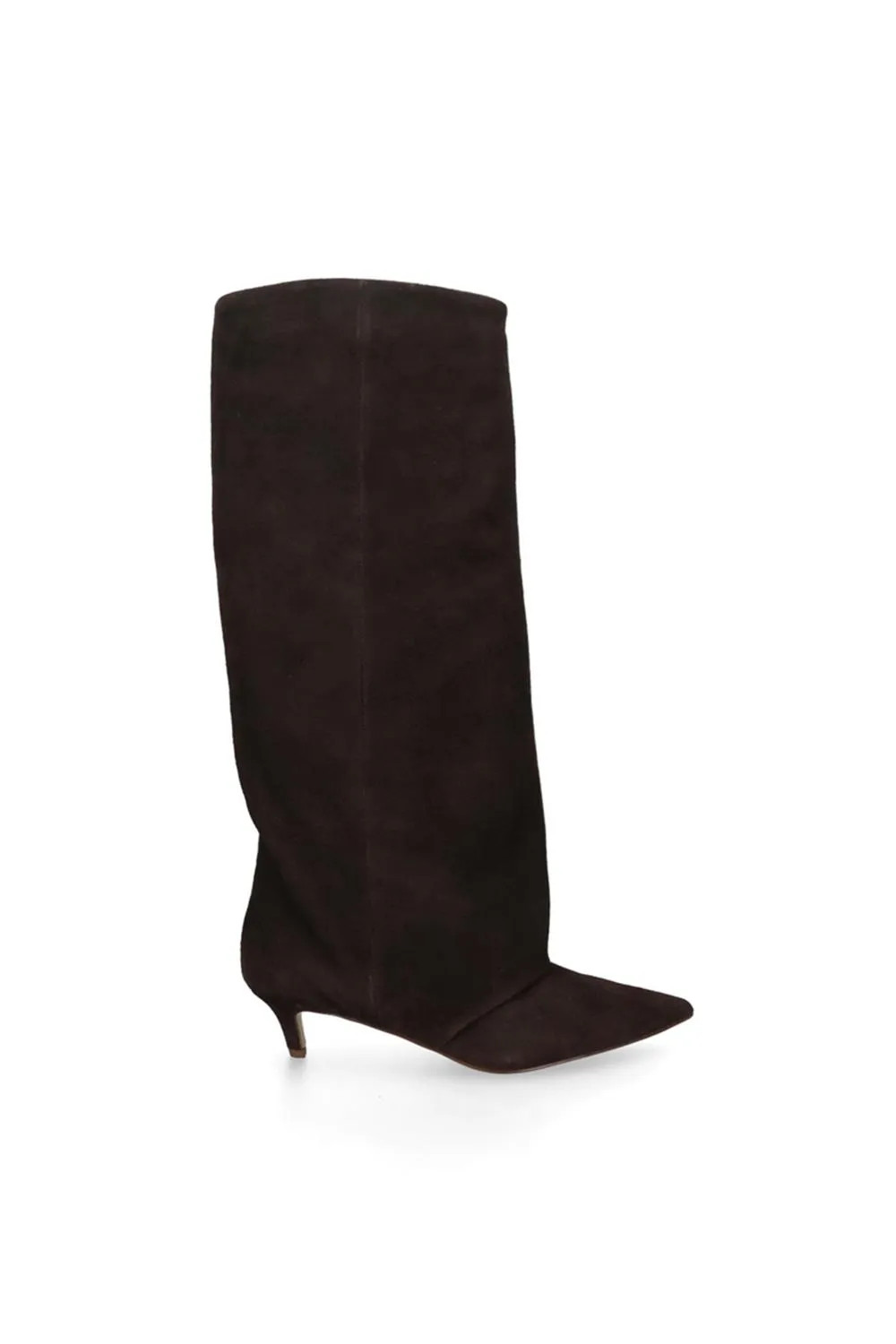 'Luca Dark Brown Suede' Suede Boots | PrettyLittleThing UK
