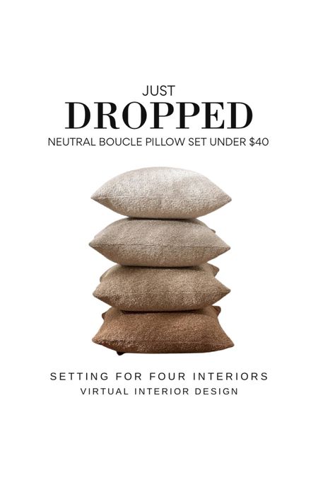 Just dropped! New! Neutral boucle pillow set of 4. Under $40

Natural, earthy, Amazon home, Amazon finds, founditonamazon, sofa, white, beige, brown, living room, bedroom, entryway, organic modern, transitional, farmhouse, budget, affordable

#LTKhome #LTKfindsunder50 #LTKMostLoved