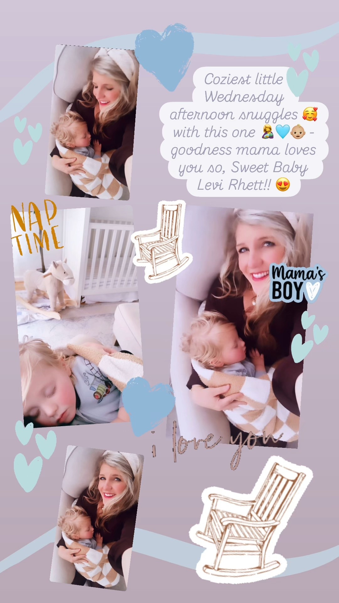 Coziest little Wednesday afternoon snuggles 🥰 with this one 🤱🩵👶🏼 - goodness mama loves you so, Sweet Baby Levi Rhett!! 😍