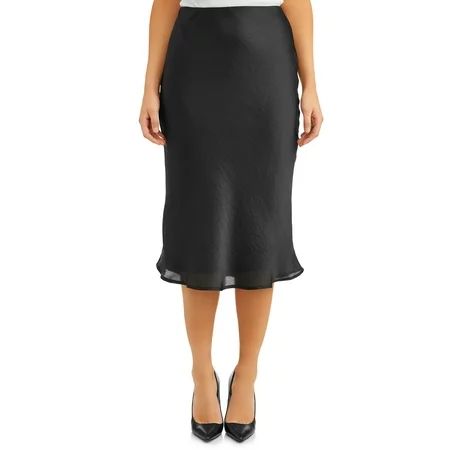 Love Sadie - Women's Midi Slip Skirt - Walmart.com | Walmart (US)