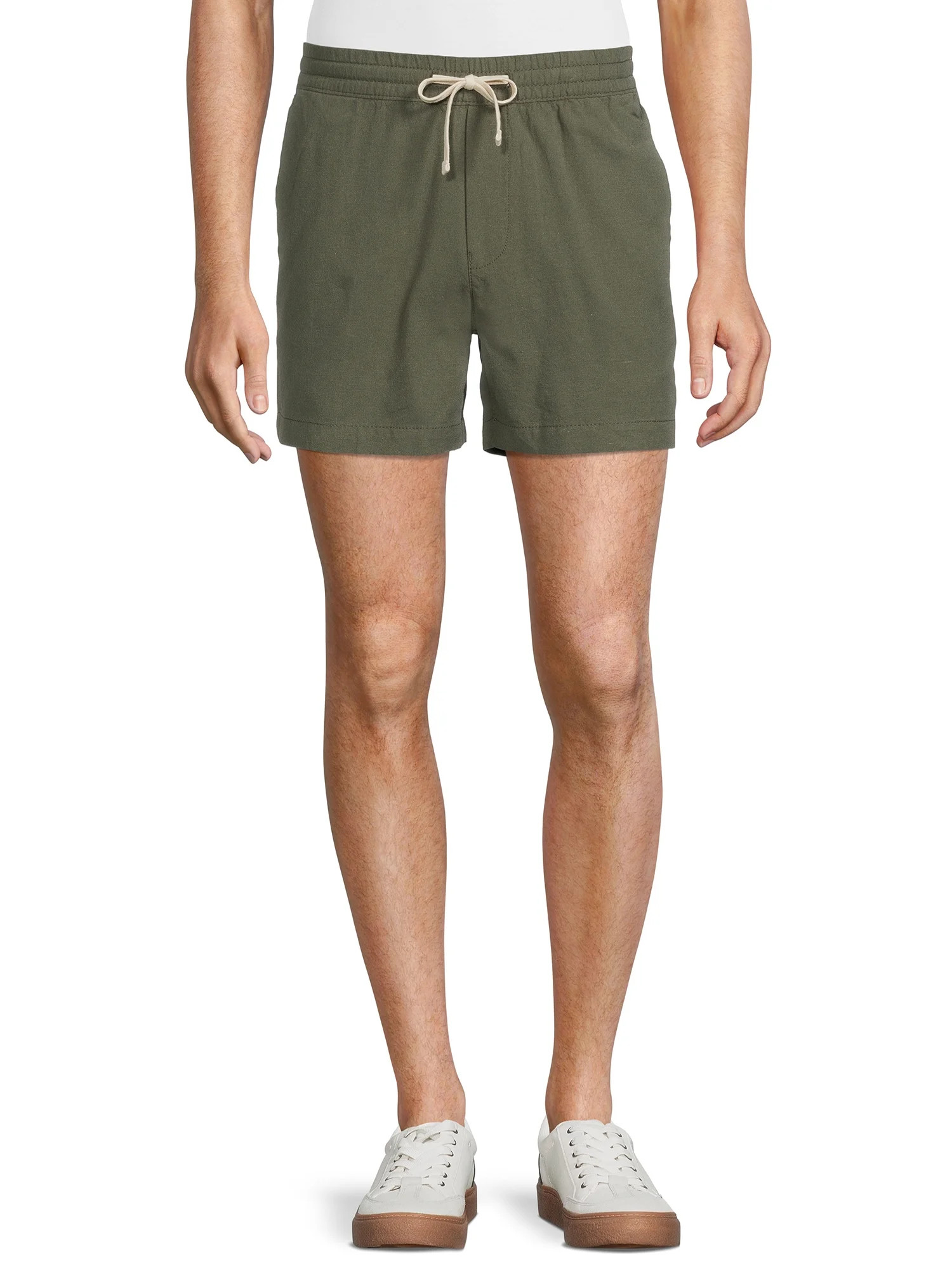 No Boundaries Men's and Big Men's Linen-Blend 5" Shorts | Walmart (US)