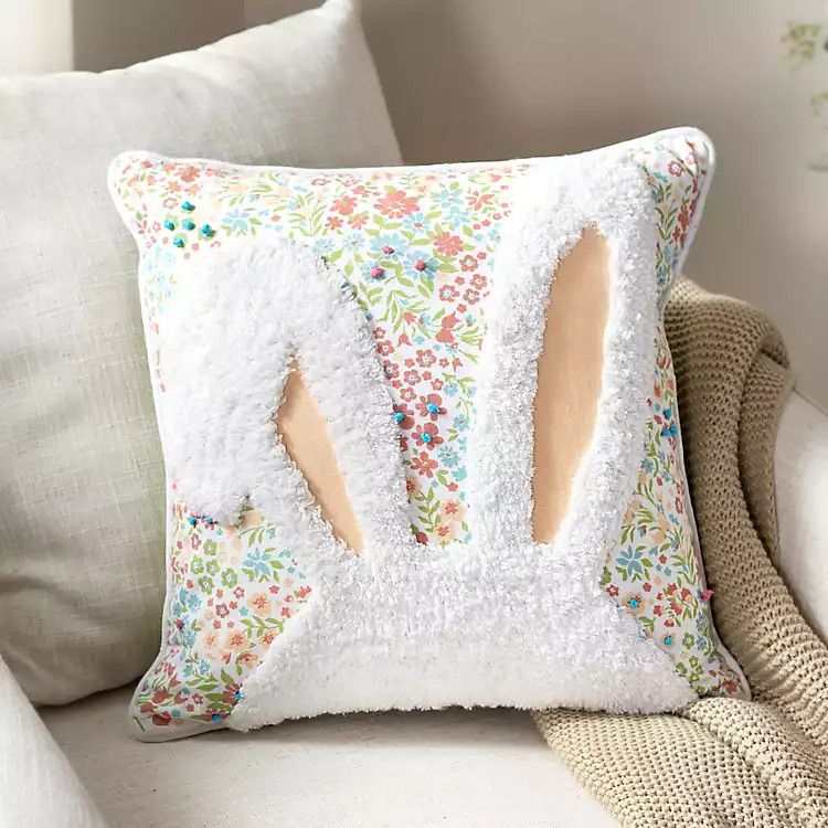 Floral Bunny Ears Pillow | Kirkland's Home
