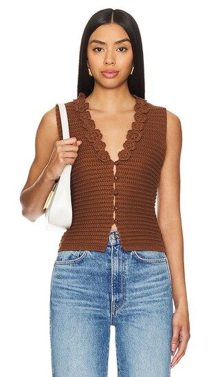 Callia Vest in Brown | Revolve Clothing (Global)