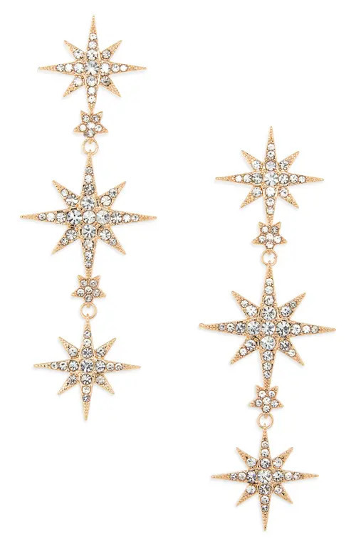 BaubleBar Celestial Statement Earrings in Clear/gold at Nordstrom | Nordstrom