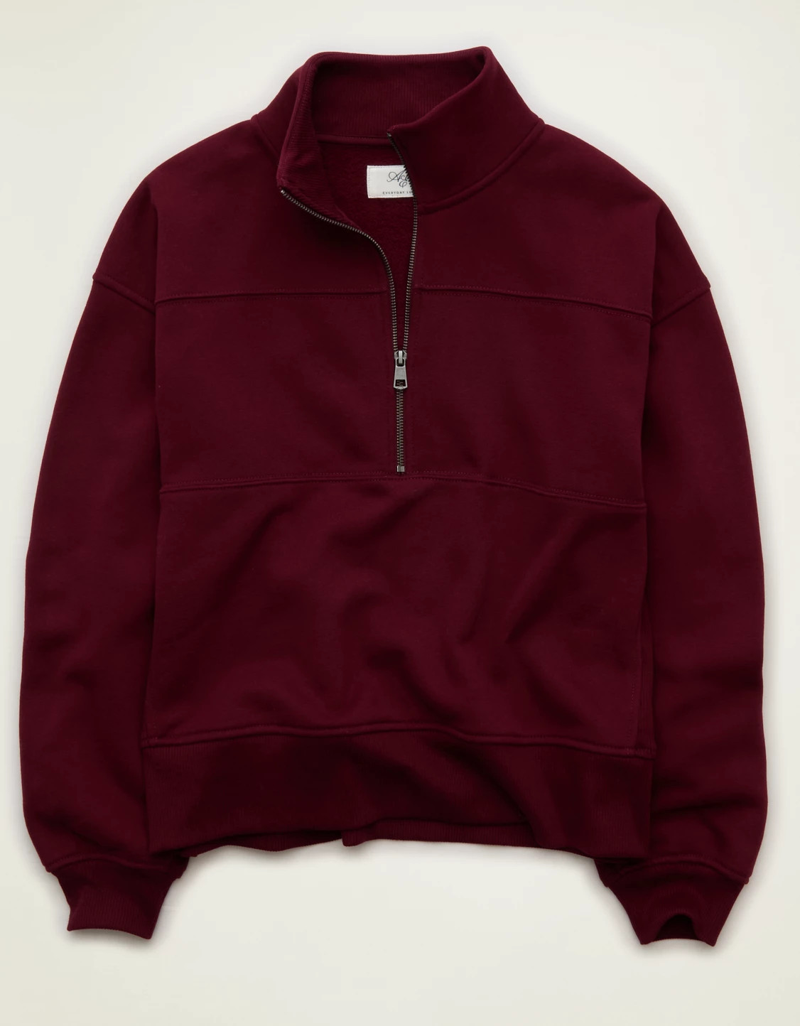 AE Everyday Luxe Quarter-Zip Sweatshirt | American Eagle Outfitters (US & CA)