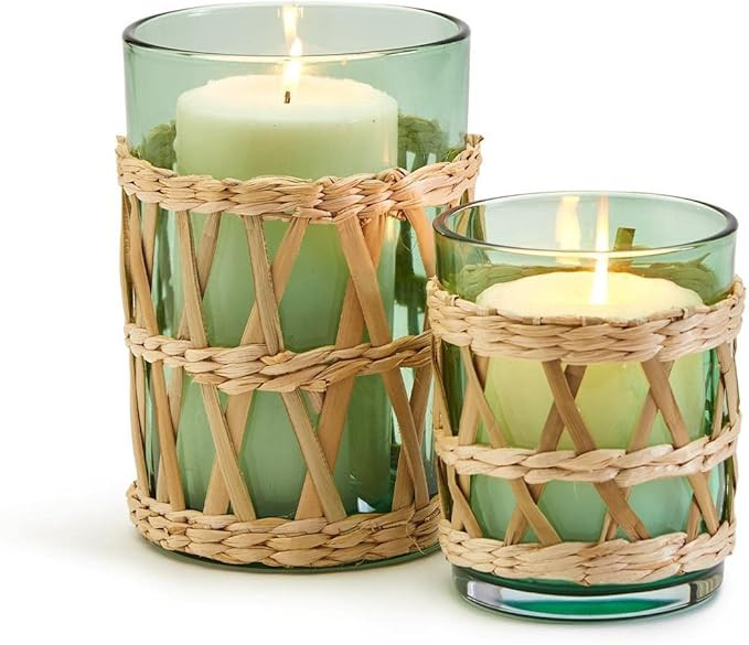 Two's Company Set of 2 Countryside Rattan Weave Cachepots | Amazon (US)