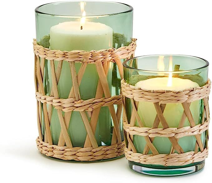 Two's Company Set of 2 Countryside Rattan Weave Cachepots | Amazon (US)