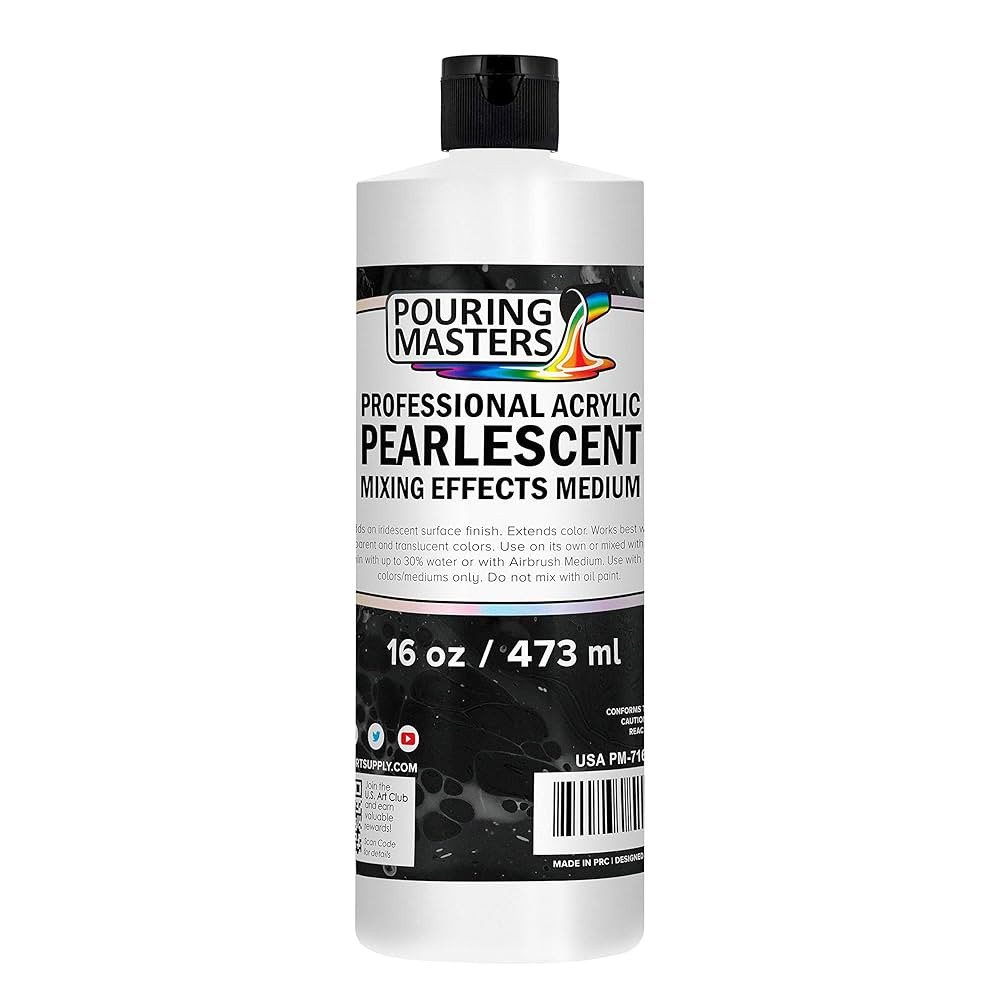 16 Oz (Pint) Acrylic Pearlescent Effects Medium - Creates Pearl Iridescent Metallic Shimmer for F... | Amazon (US)