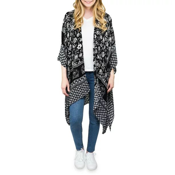 Time And Tru Floral Kimono Size Large/Extra Large | Walmart (US)