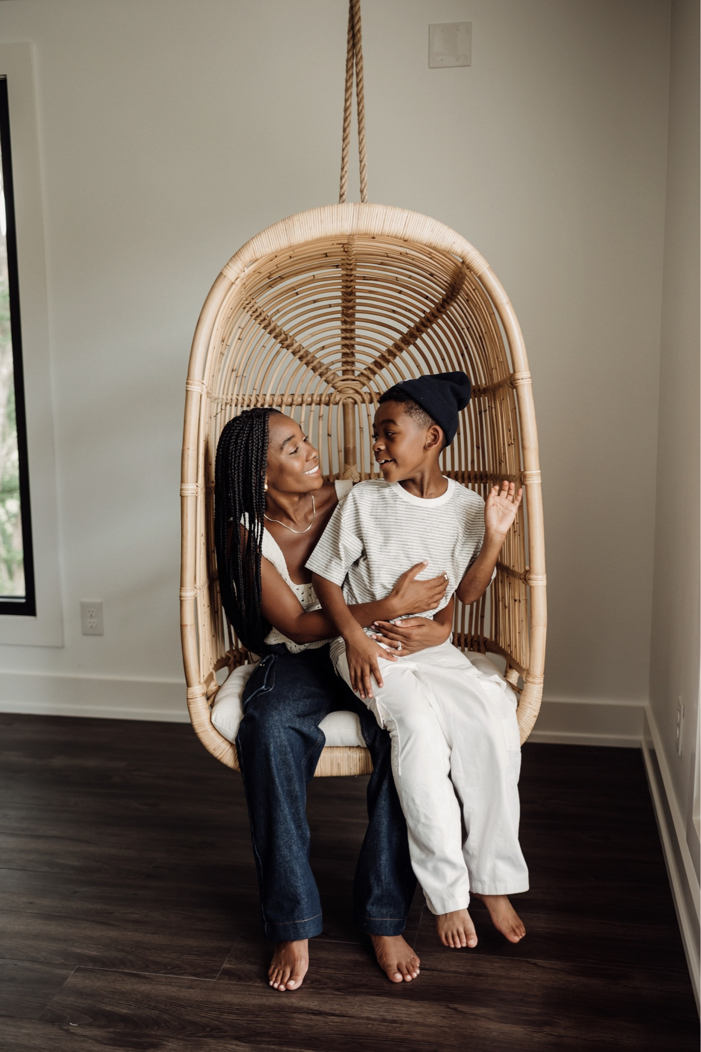 Mother's Day: Rattan chair, women's cargo jeans, crochet top. Boys stripe shirt and cargo pants 

#LTKhome #LTKfamily #LTKkids