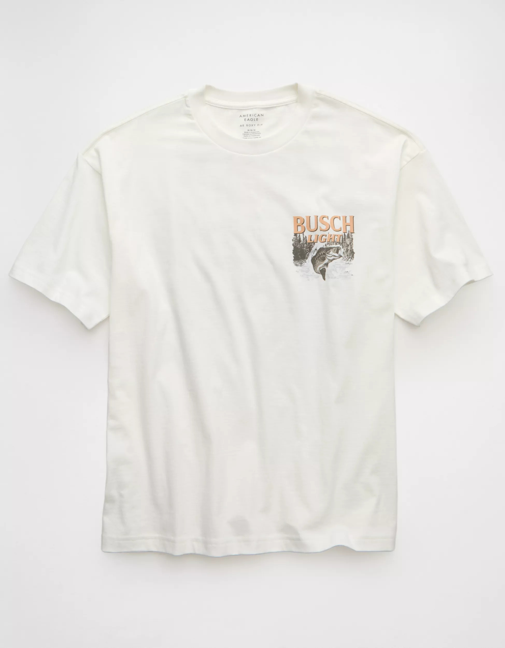 AE Boxy Busch Light Graphic T-Shirt | American Eagle Outfitters (US & CA)