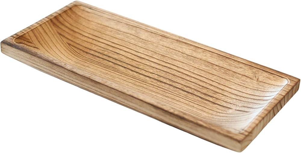 Wood Dough Bowl (14.2" x 6.2" x 2") - Durable Paulownia Key Bowl - Stylish Decorative Bowl - Easy... | Amazon (US)
