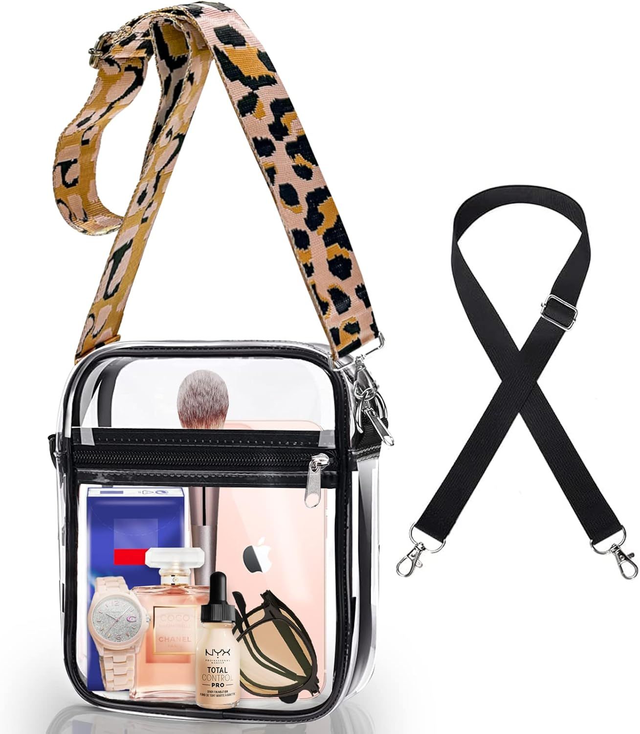 TBLLLY Clear Crossbody Concert Bag, Stadium Approved Small Purse with Inner Pocket Adjustable Str... | Amazon (US)
