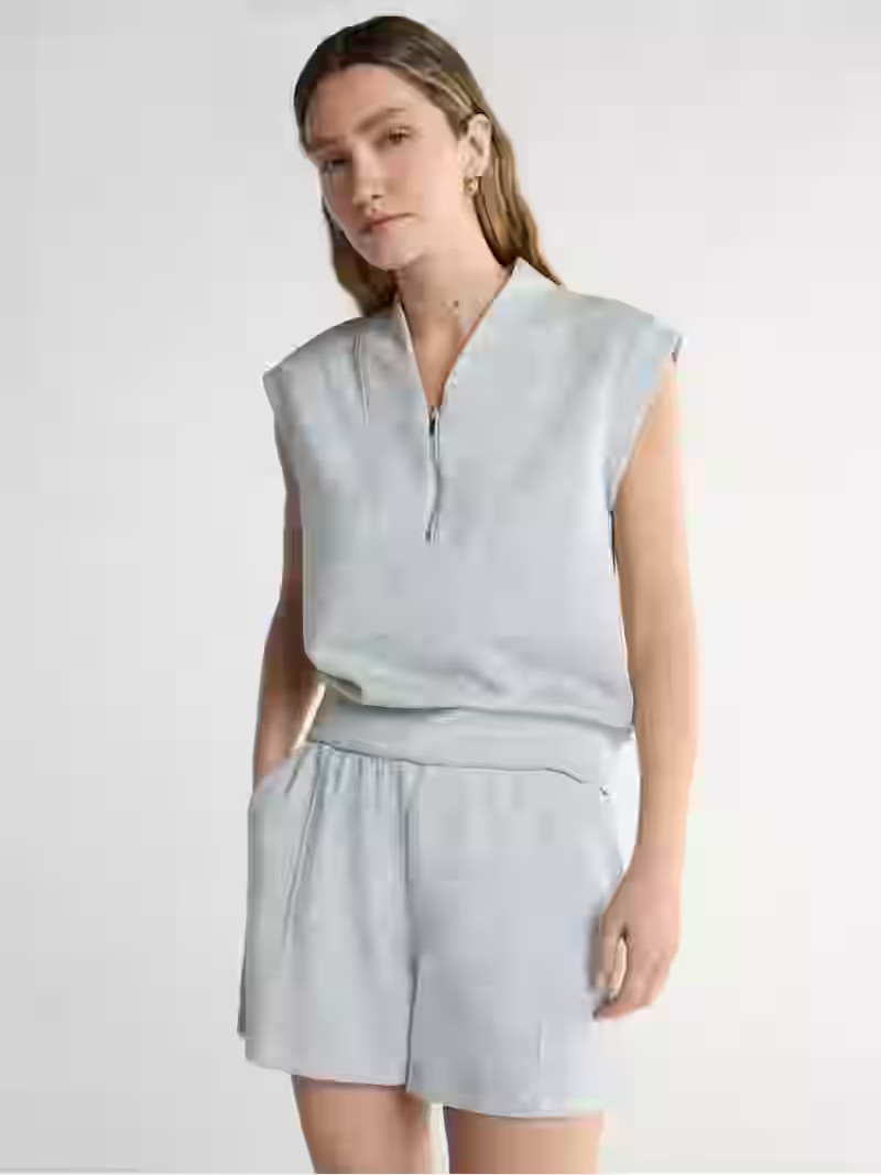 Scoop Women's Ultimate Scubaknit Zip Front Shawl Top, Sizes XS-XXL | Walmart (US)