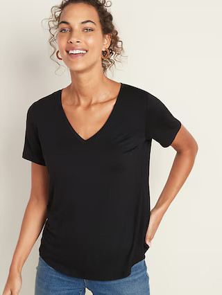 Luxe V-Neck Tee for Women | Old Navy (US)