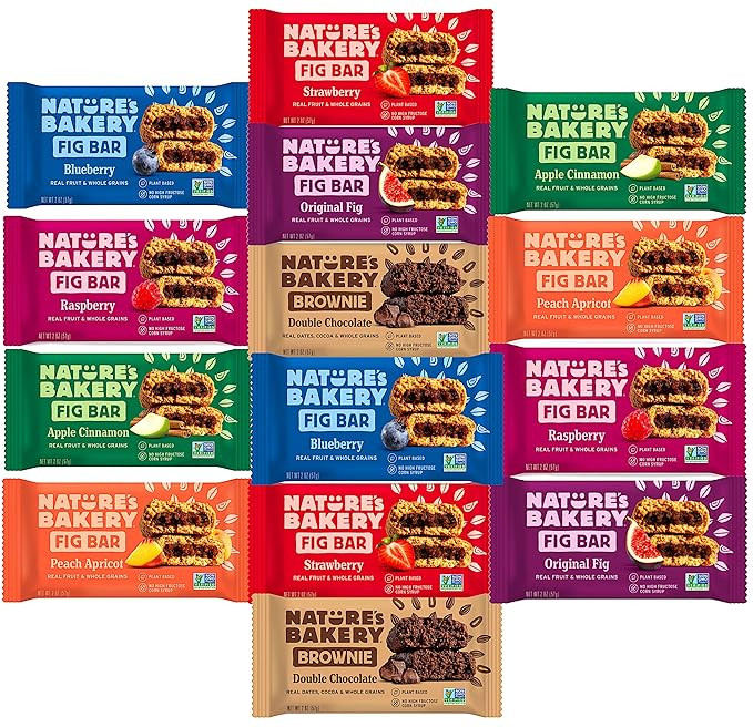 Whole Wheat Fig Bars, Variety Pack - Ultimate Healthy Stone Ground Whole Wheat Fig Bar (14 COUNT)... | Amazon (US)