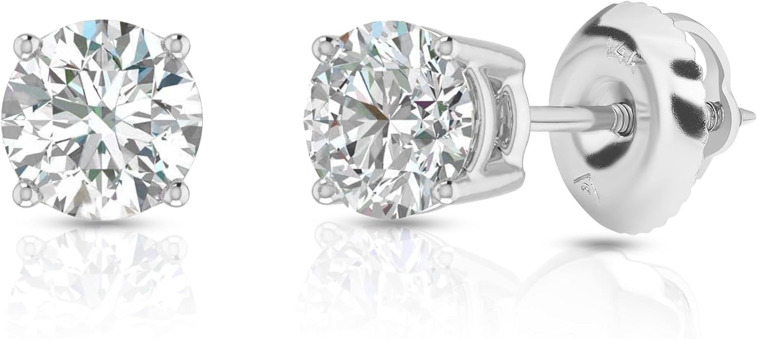 Amazon Essentials 0.25 to 1 Carat IGI Certified Solitaire Lab Grown Diamond Stud Earrings for Wom... | Amazon (US)