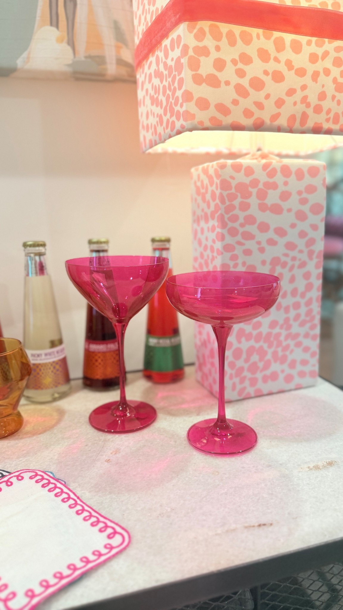 Pink wine glasses of course 

#LTKHome #LTKStyleTip #LTKSaleAlert