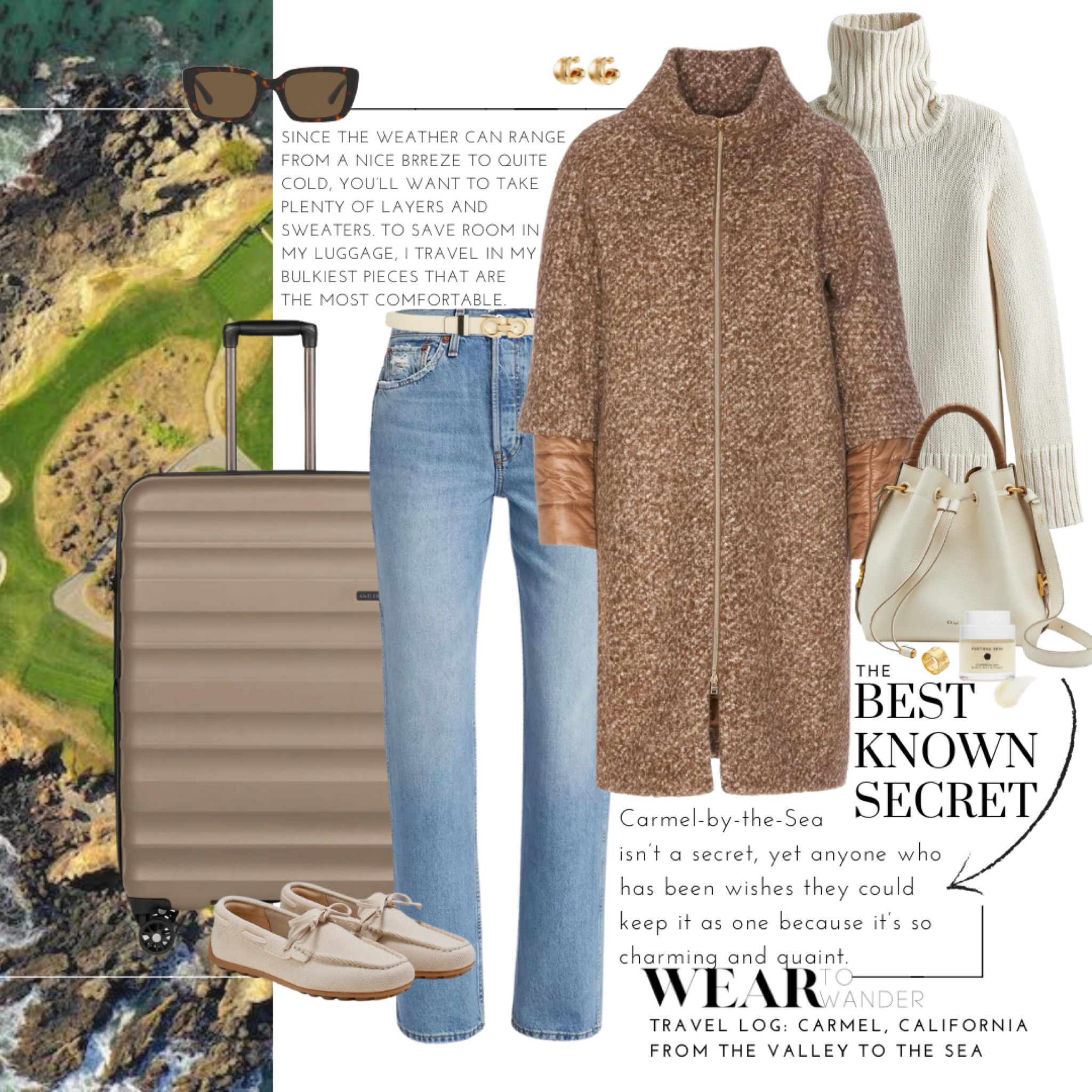 Imagine standing at a bar to have a gentleman come up and say “you must be new in town”. Only to turn and see that man is Clint Eastwood. I wish I could tell you I had a clever response, only…I didn’t. It was one of my first trips to Carmel when I was in my 20s and I was so entirely gobsmacked I just laughed and said something along the lines of “oh I’m only here to visit my sister”. 

Since that trip, the city has only further captivated my heart and each time I visit it’s like a respite on life and a place of peace. A large part of that is due to my sister and her husband, as they make me feel welcome and at home. After many trips out there, it’s finally time to share a guide to Carmel. From the valley to the sea, because this area has so much to offer.

I spent the holidays out there and got to introduce my husband to one of my favorite places. Would you be surprised to know that he was more interested in the golf than the shopping? If golf is your thing, this won’t be a guide for that. Instead, you’ll get to know all my favorite local spots as well as paces a few of you introduced me to! A big thanks also to my sister for helping me with this guide to her town, as well as Lauri from @pearls_ltd. 

Because you know I’m always curious, where do you feel most at home while traveling? Is there a place you love to visit the most because of how it makes you feel? 

#LTKU #LTKSeasonal #LTKover40