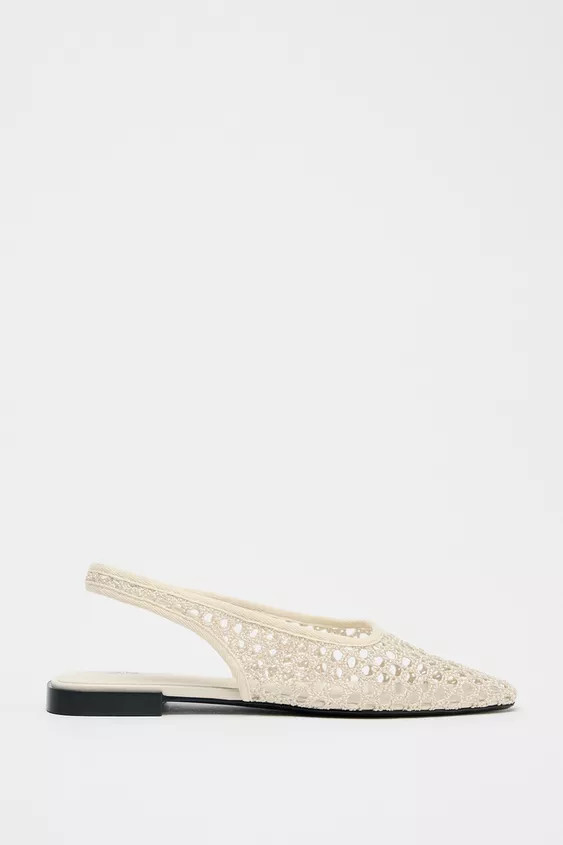 MESH SLINGBACK BALLET FLATS | Zara US