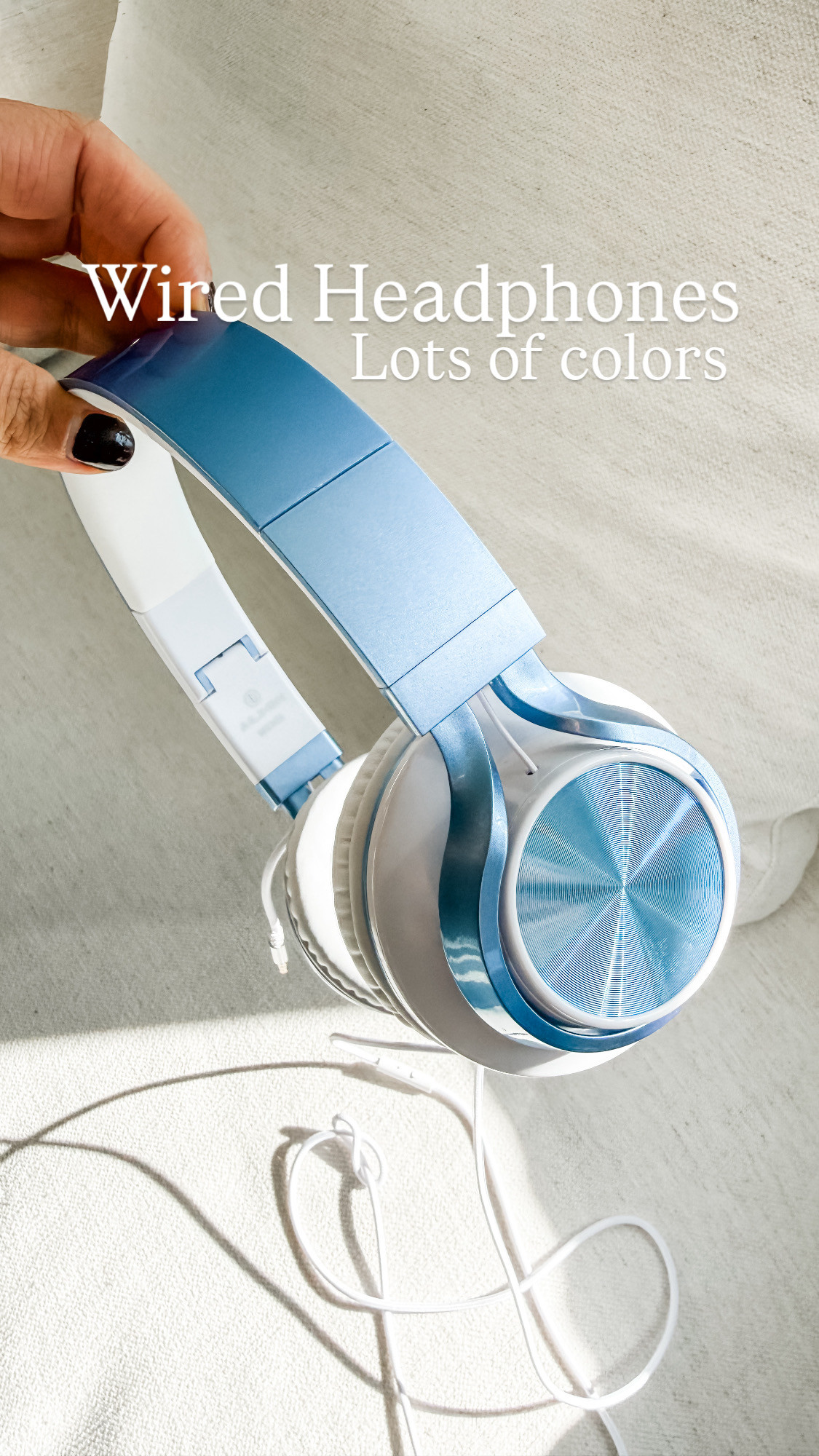 These colorful wired headphones are such a great find for kids! The fun blue and white color combo is cute, and the wired design makes them perfect for school, travel, tablets, or quiet time at home. I love finding practical Amazon essentials that kids are actually excited to use. 

 #LTKmomlife #LTKTravel #LTKKids