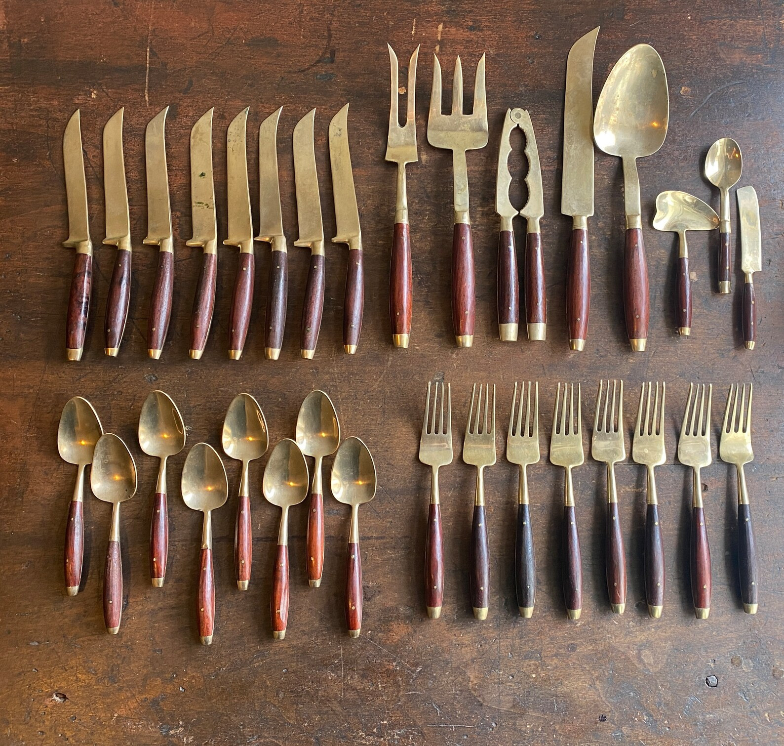 Mid-century Modern Flatware Set  Gorgeous 32 Piece  Fork - Etsy | Etsy (US)