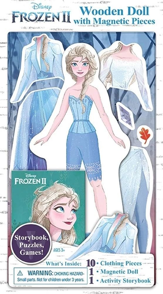 Bendon Disney Frozen 2 Magmatic Wooden Doll Dress-Up Kit (10-Pieces) | Amazon (US)