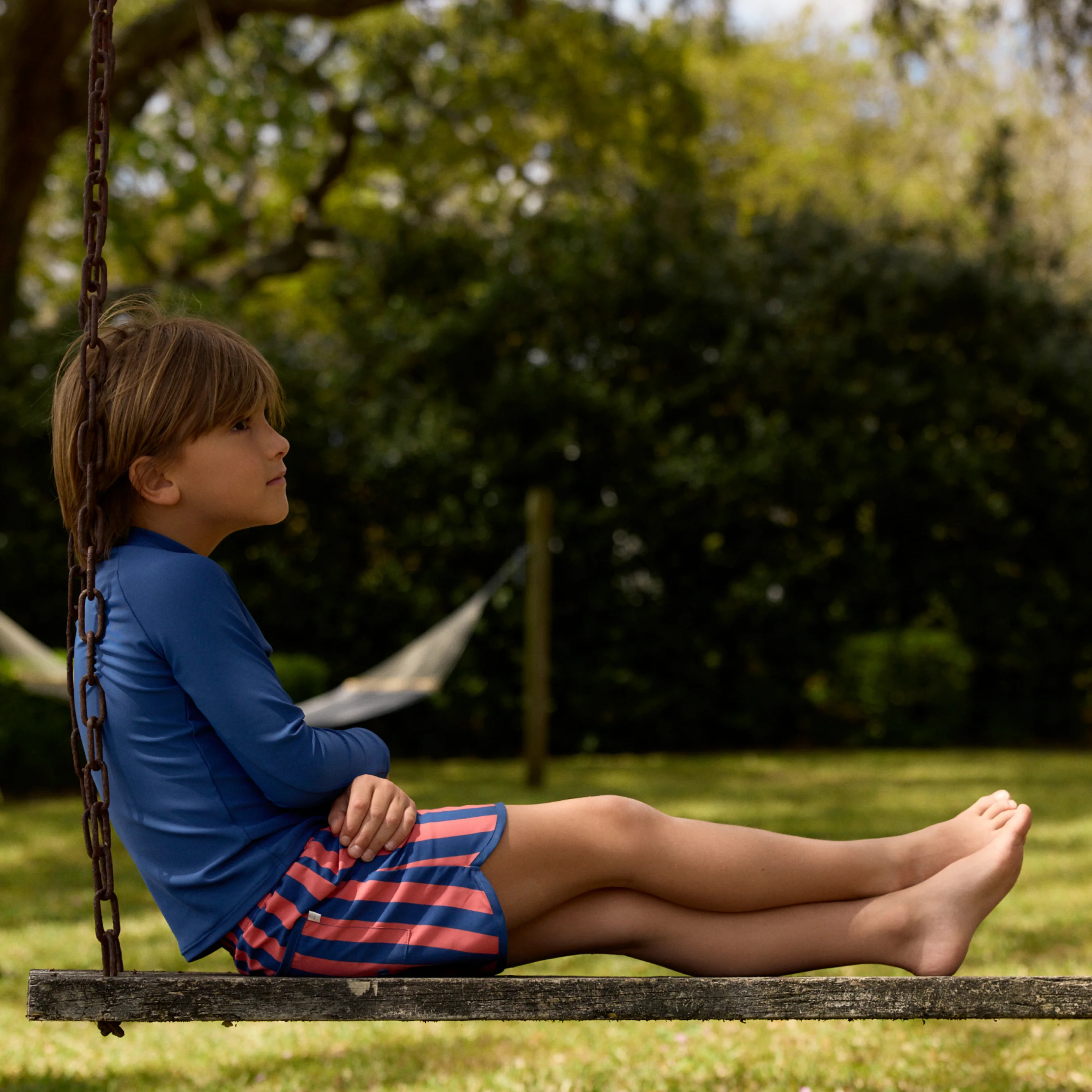 boys nauset stripe boardie | Minnow
