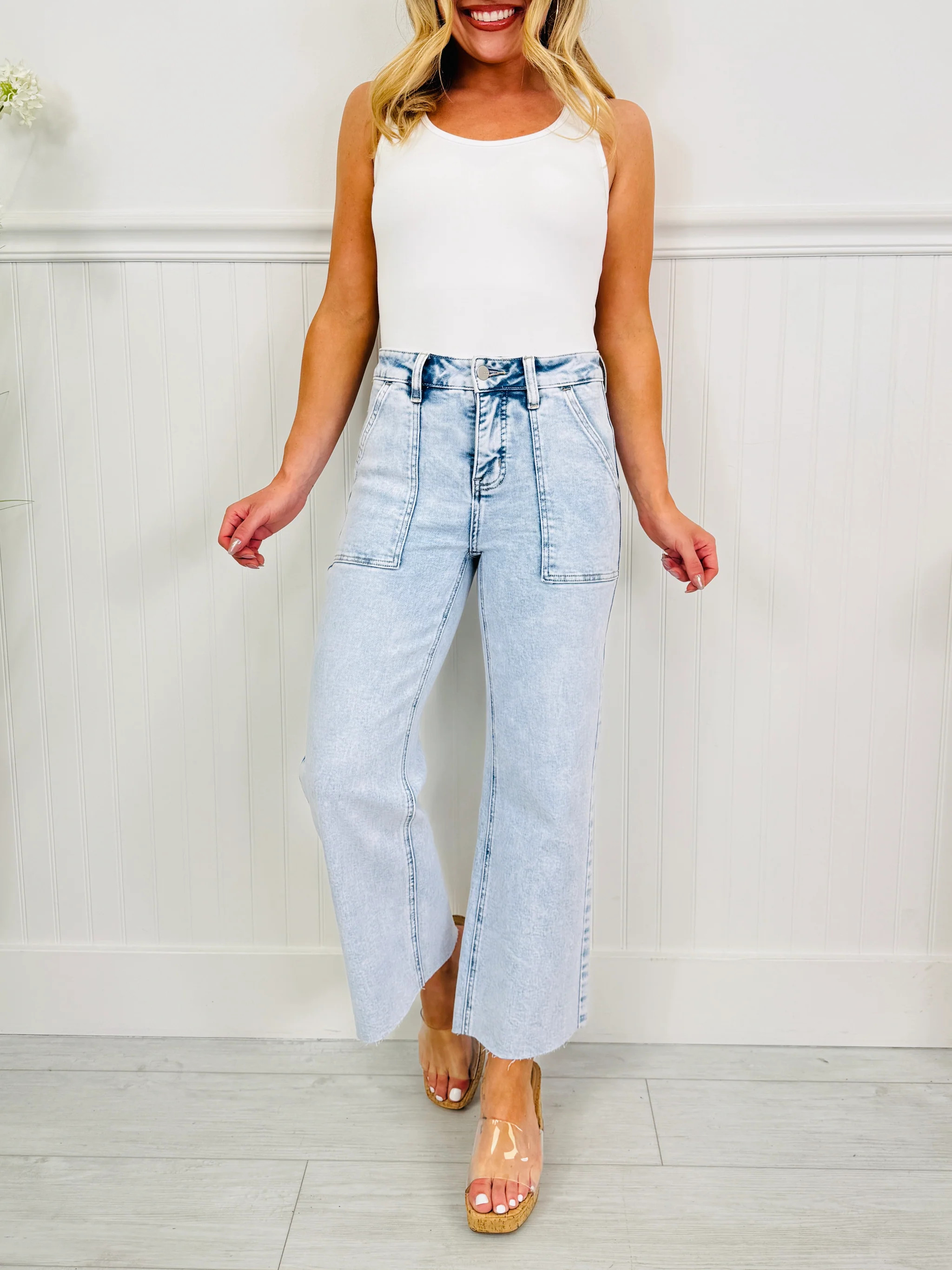Current Crush Cropped Wide Leg Tummy Control Jeans | Shop.app