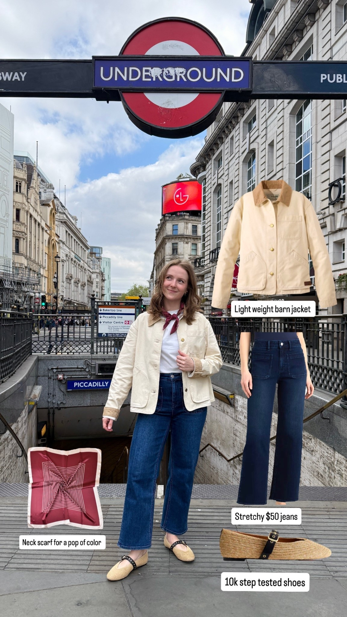 London outfit of the day. Xs barn jacket. 26 length patch pocket jeans. Size 25. Free shipping. Shoes are size 7 (size up 1/2) 20k step tested!

#LTKSaleAlert #LTKTravel
