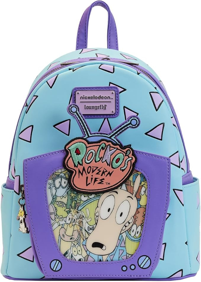 Loungefly Nickelodeon Rockos Modern Life Lenitcular TV Backpack | Amazon (US)