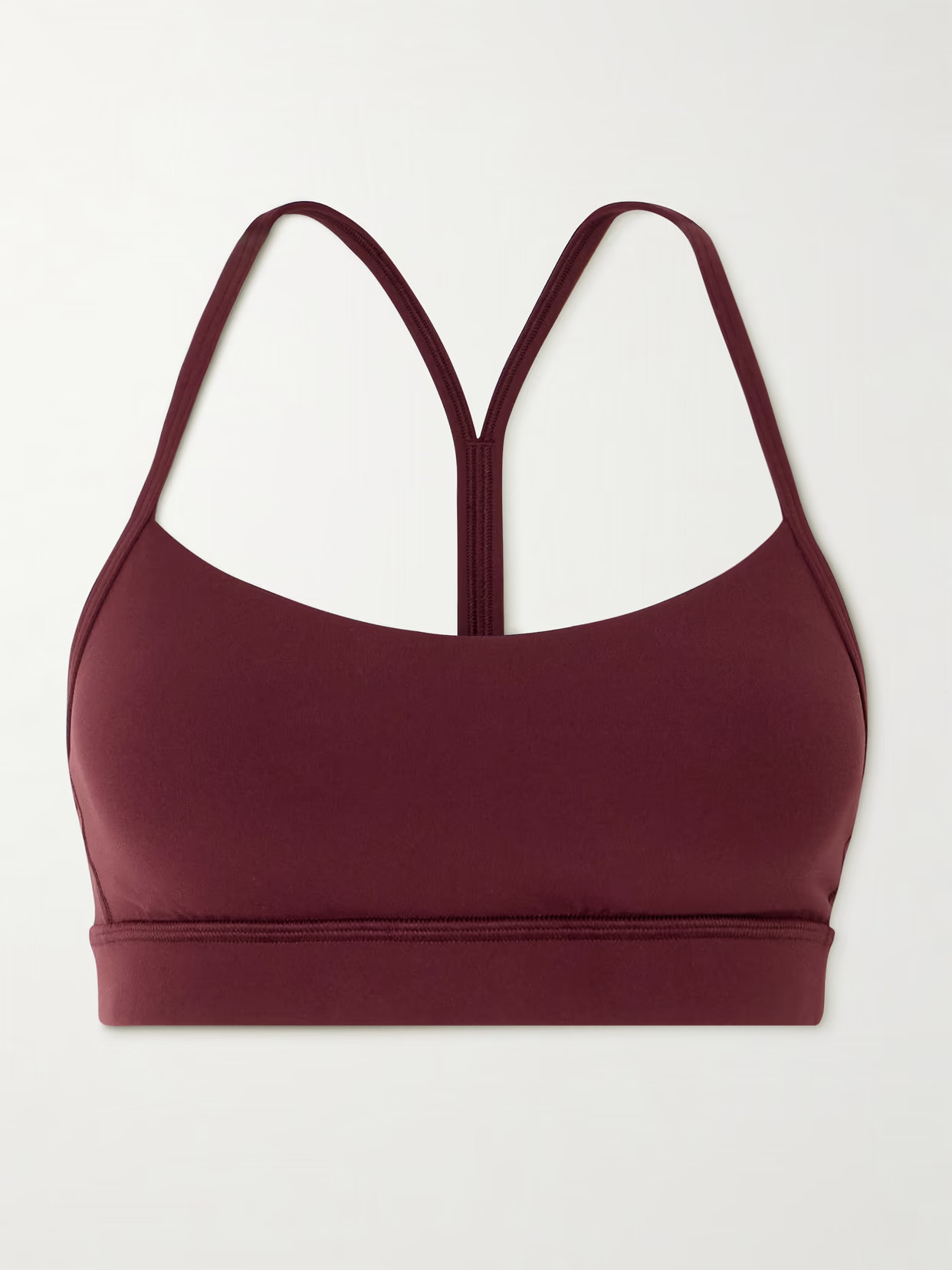 lululemon - Flow Y Nulu Sports Bra - Burgundy | NET-A-PORTER (US)
