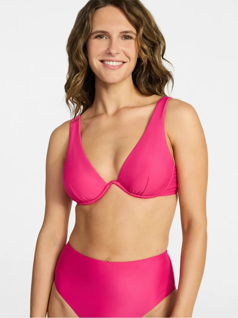 Time and Tru Women's and Women's Plus Underwire Bikini Top, Sizes XS-3X | Walmart (US)