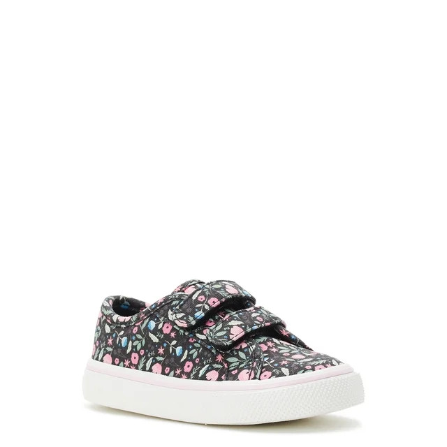 Wonder Nation Toddler Girl Canvas Skate Sneakers, Sizes 5-12 | Walmart (US)